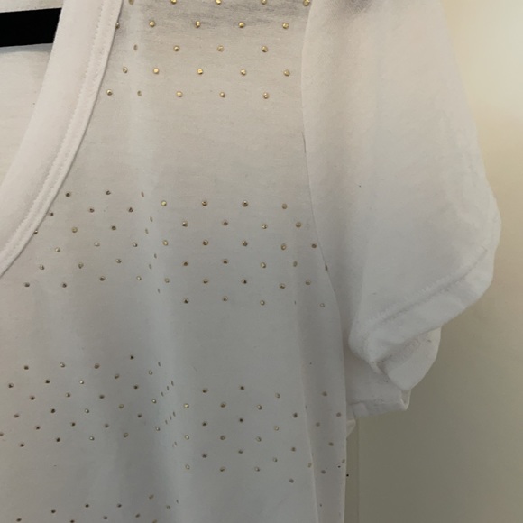 Banana Republic white t-shirt with bead detail - Picture 3 of 5